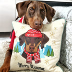 Personalised Merry Woofmas Christmas Cushion Cover