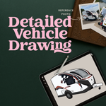 Detailed Vehicle / Camper Van Drawing