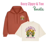 Personalised Sunflower Boxy Tee & Boxy Hoody Bundle | Save 10%