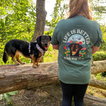 Wildflower Life Is Better with your Dog Personalised T Shirt