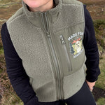 Khaki Personalised Adventure Sherpa Gilet