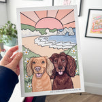 Beachy Life is Better With Your Dog Personalised Print