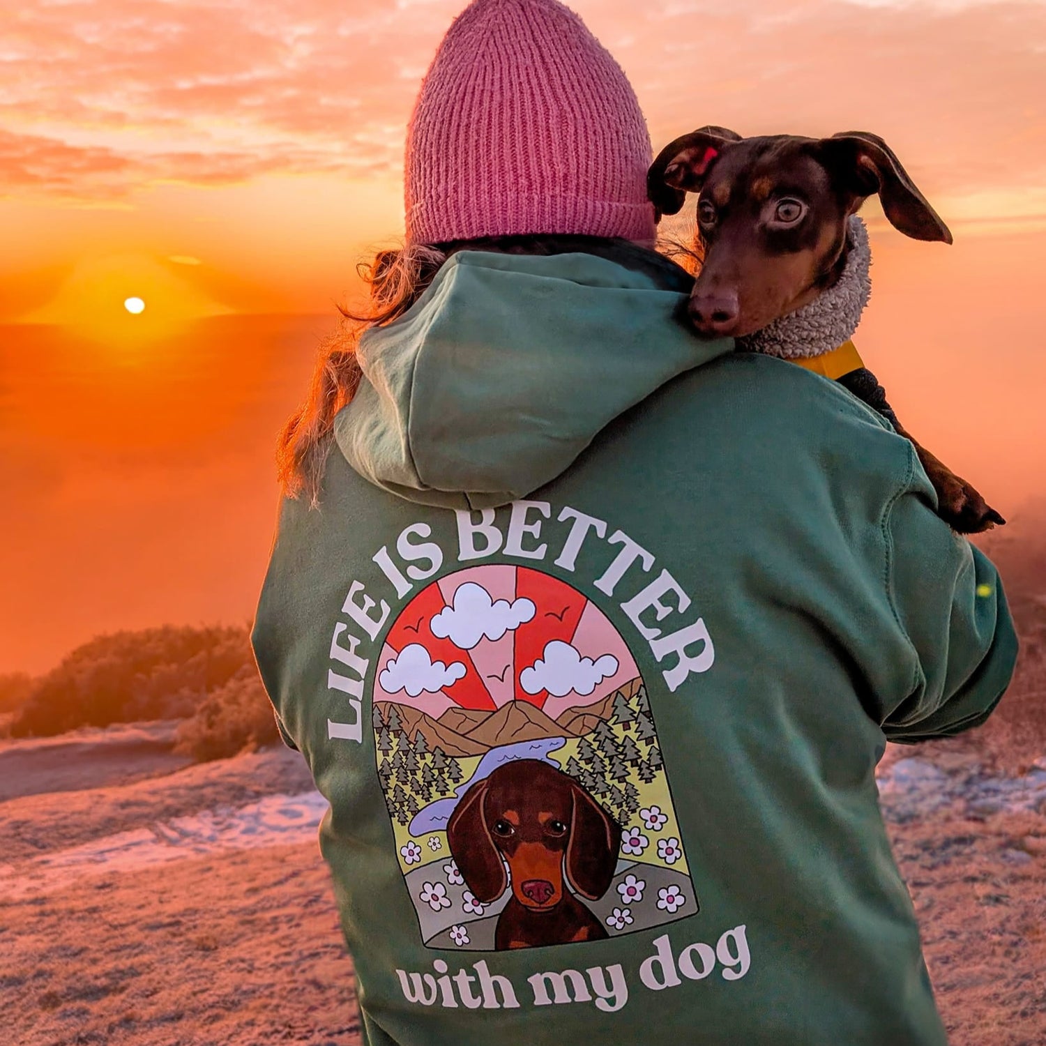Personalised Life is Better with your dog Hoody