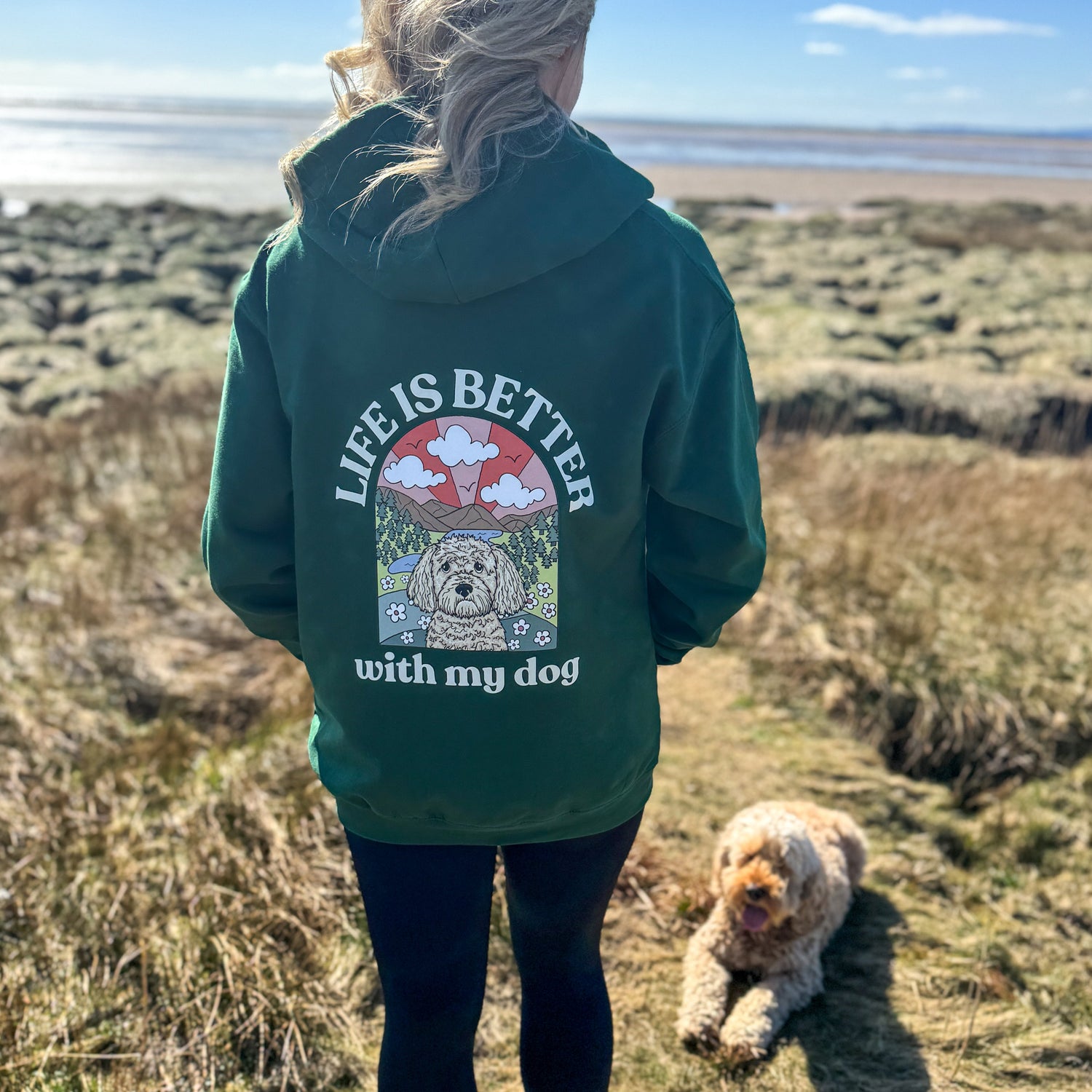 Personalised Life is Better with your dog Zip up Hoody