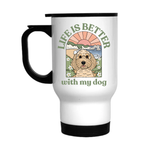 Personalised Life Is Better Beachy Travel Mug