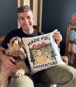 Personalised Dadventure Dog Dad Cushion