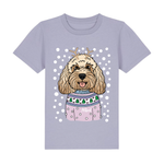Personalised Kids Pastel Dog Lover Christmas T-Shirt
