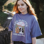 Personalised Organic Boxy T shirt - Life is Better with My Dog