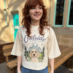 Personalised Organic Boxy Tee - Outside is Where it's At