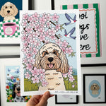 Personalised Cherry Blossom Print | Life is Better With My Dog