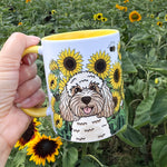 Personalised Sunflower Ceramic Mug | Life is Better With My Dog
