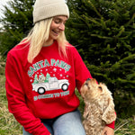 Red Personalised Santa Paws Sweatshirt