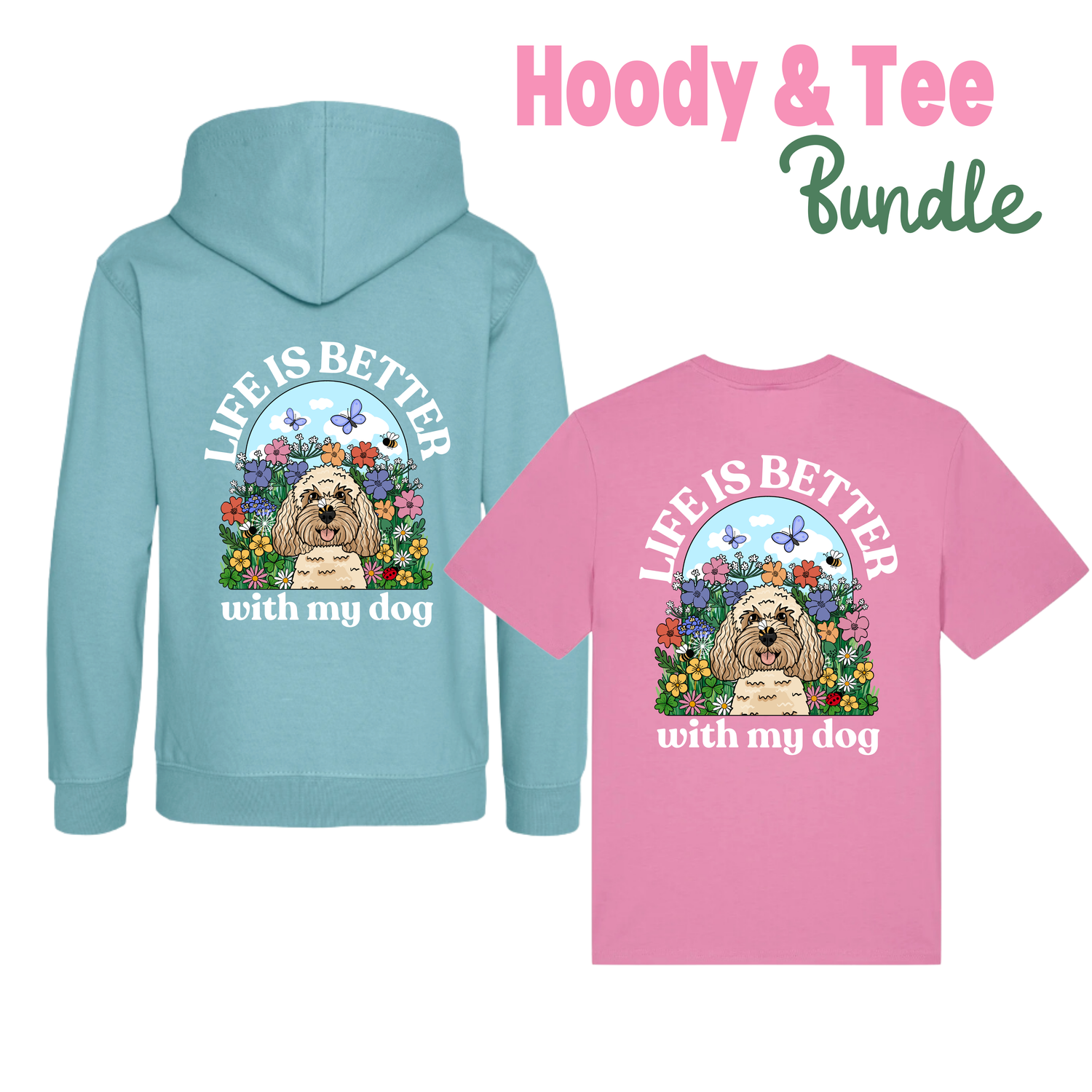 Matching Personalised Hoodie and Tee Bundle