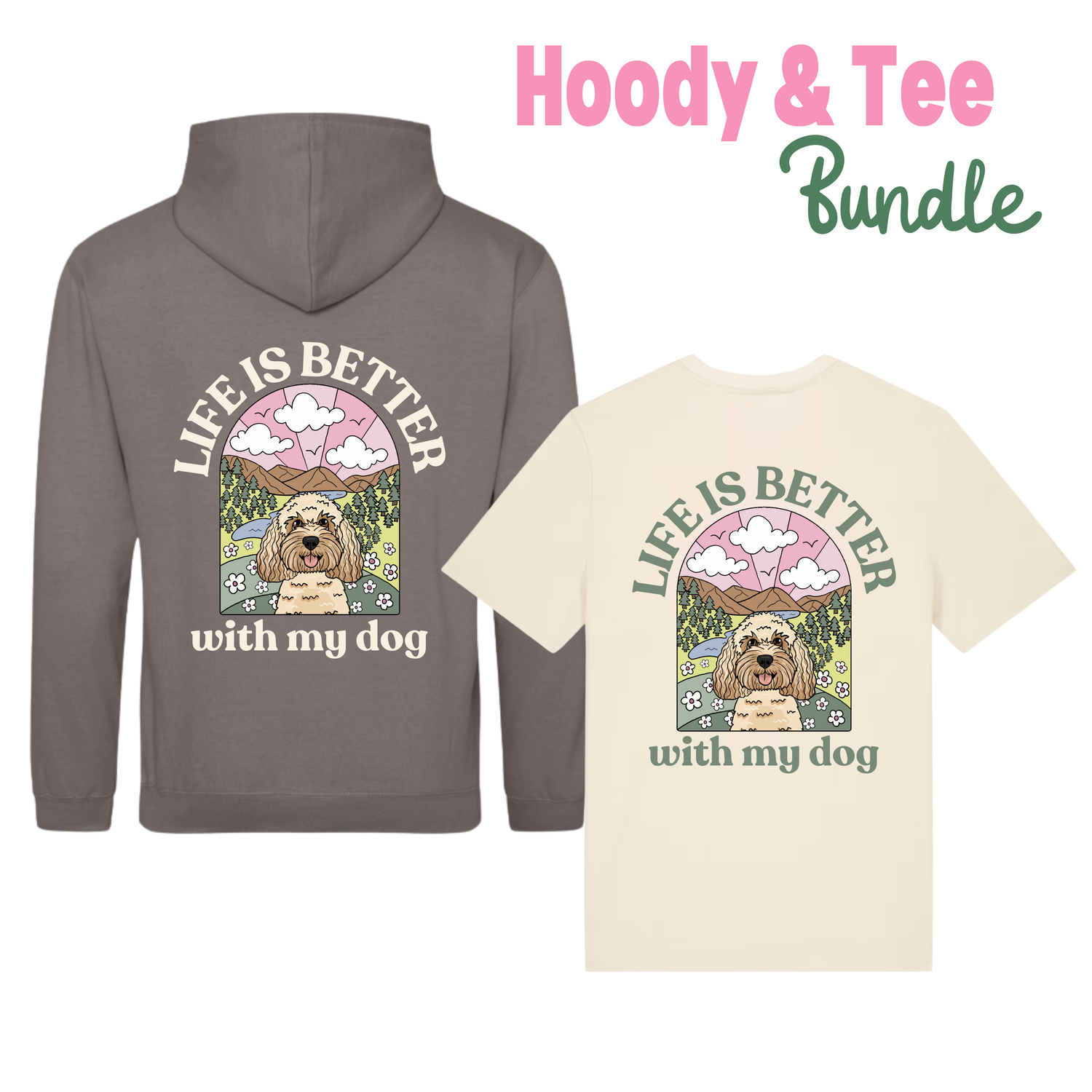 Matching Personalised Hoodie and Tee Bundle
