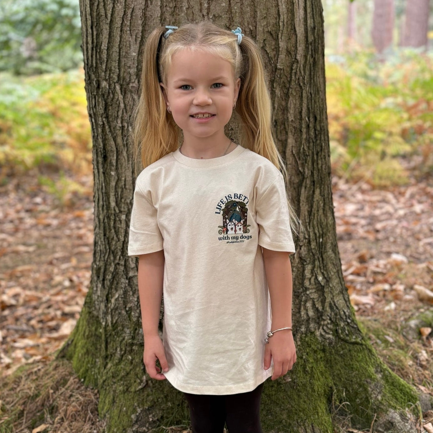 Forest  Personalised Kids Life Is Better T Shirt