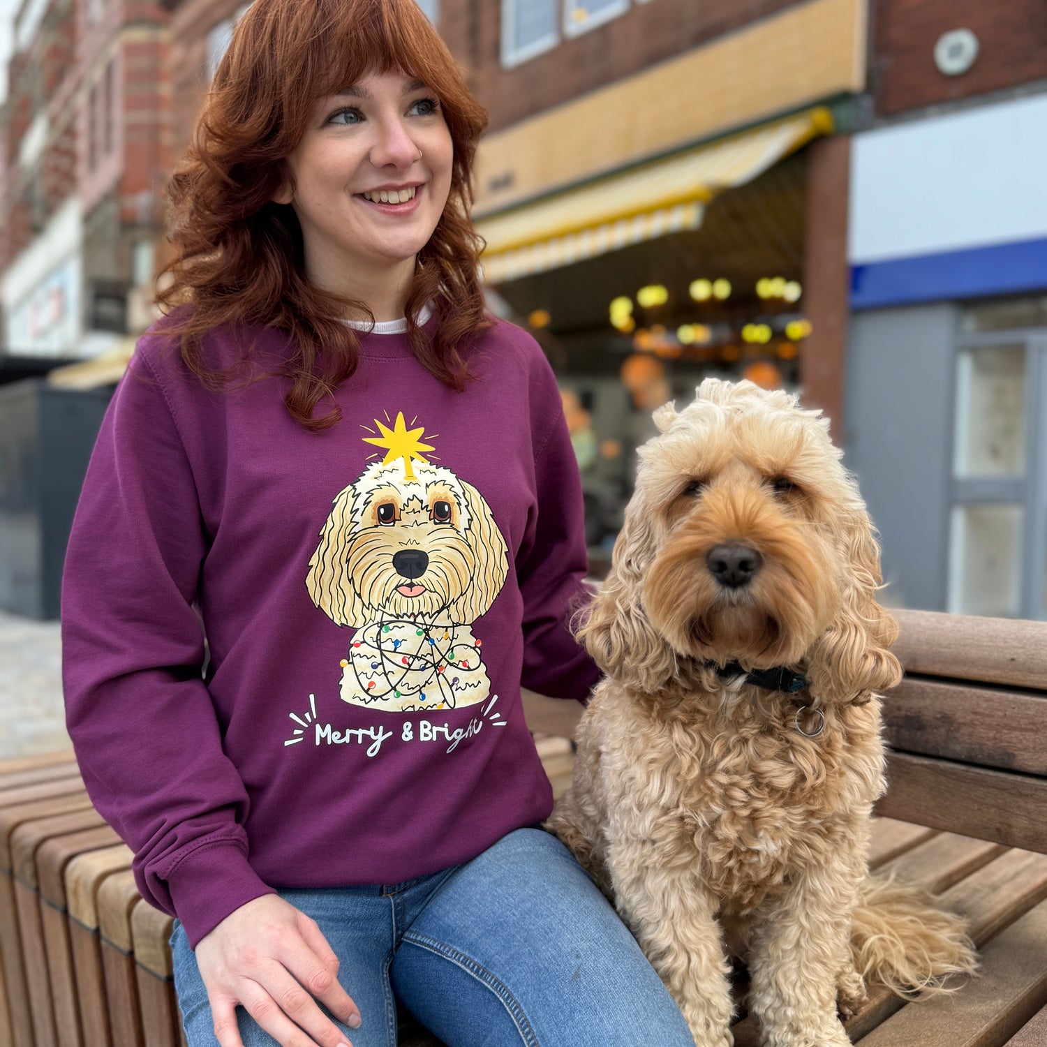 Personalised Merry and Bright Christmas Jumper
