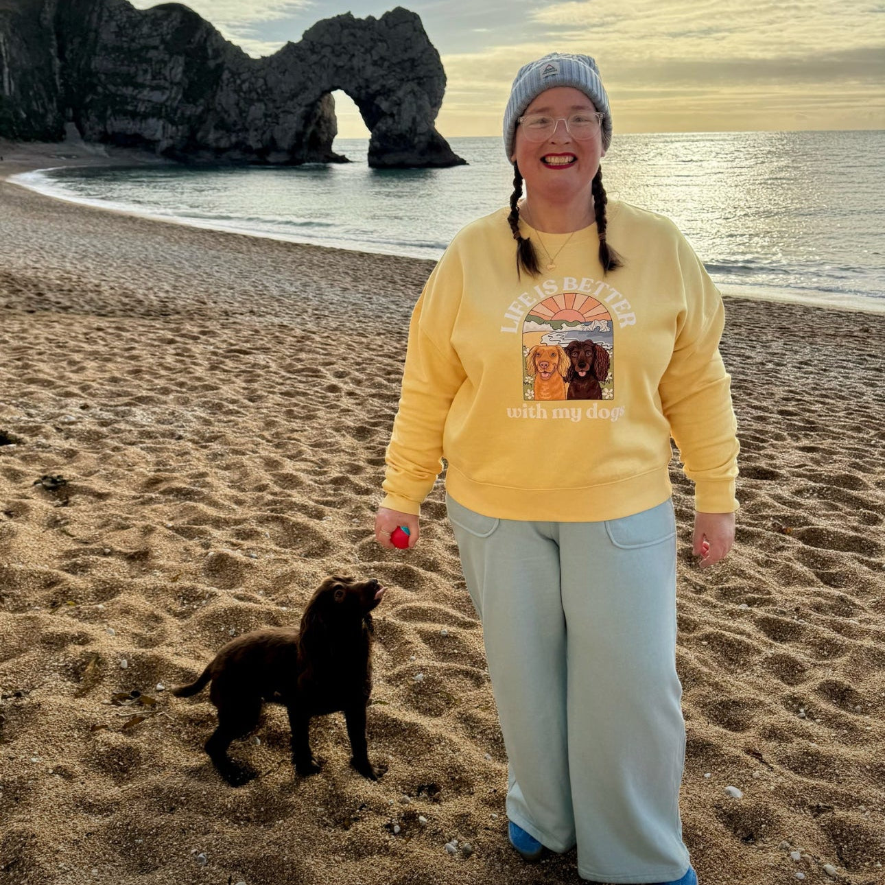 Personalised  Life is Better Lakes Premium Organic Sweatshirt