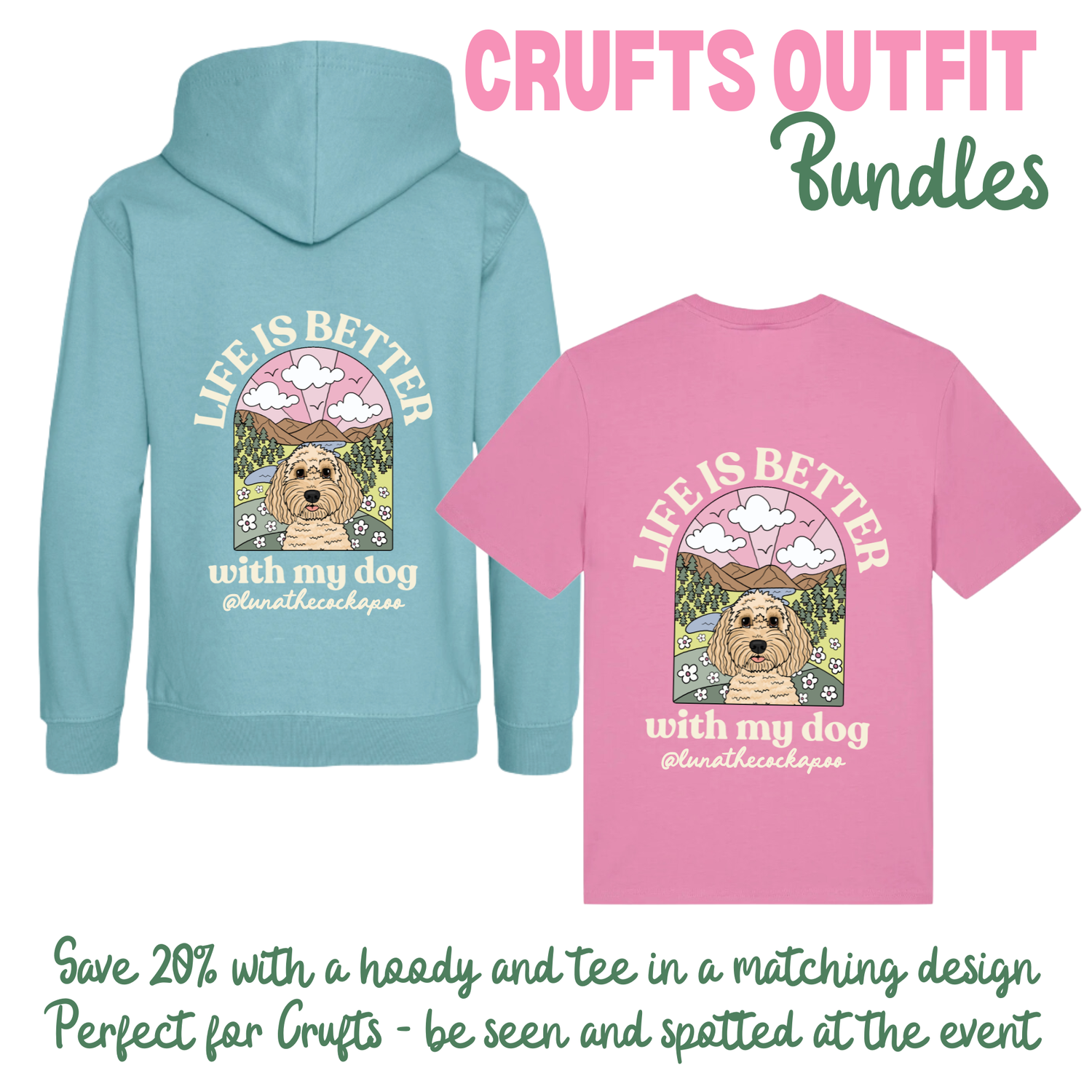 Crufts Outfit Bundle - Matching Hoodie and Tee