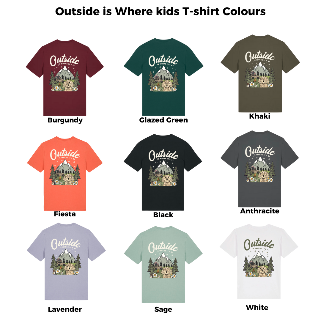 Outside is Where it's at Kids T shirt