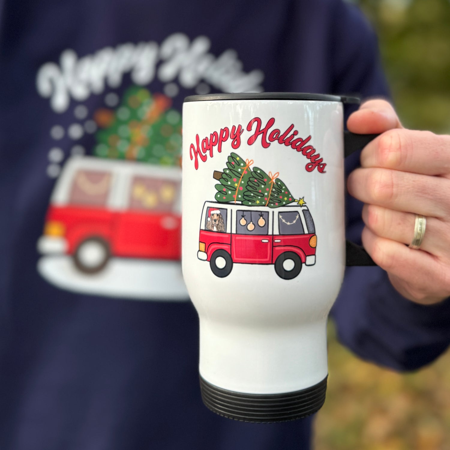Happy Holidays Travel Mug