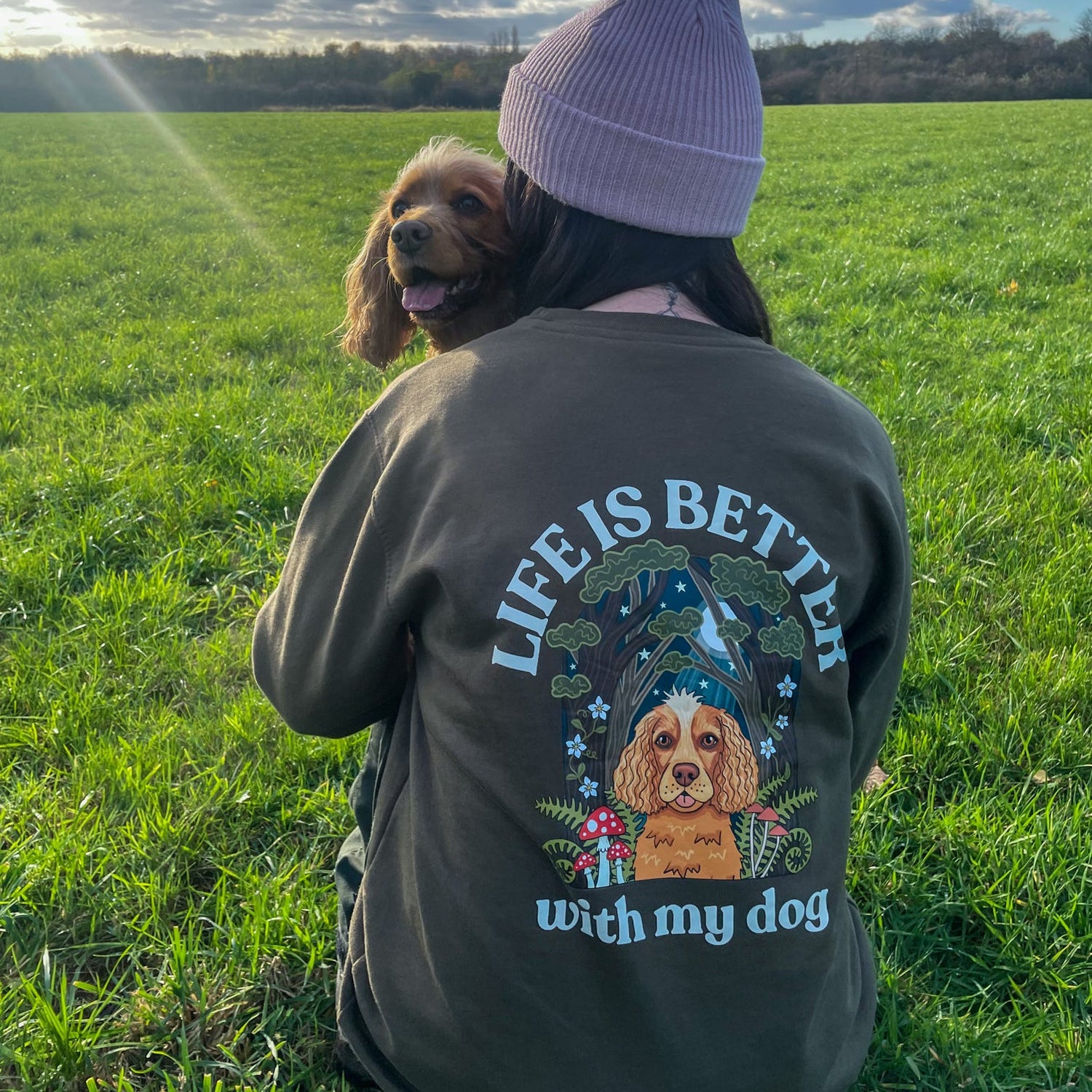 Forest Life is Better with your dog Sweatshirt