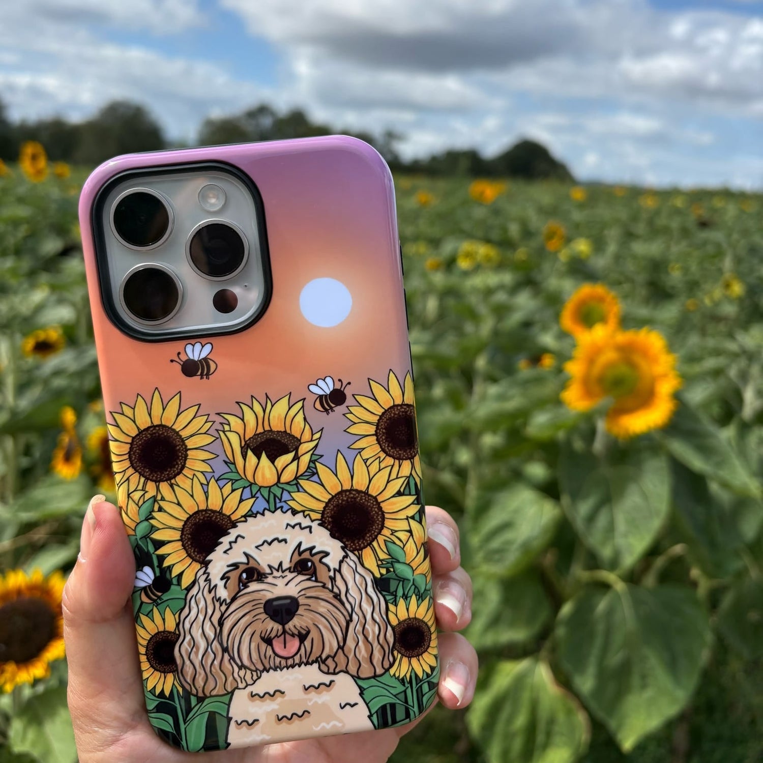 Personalised Sunflower Phone Case | Life is Better With My Dog