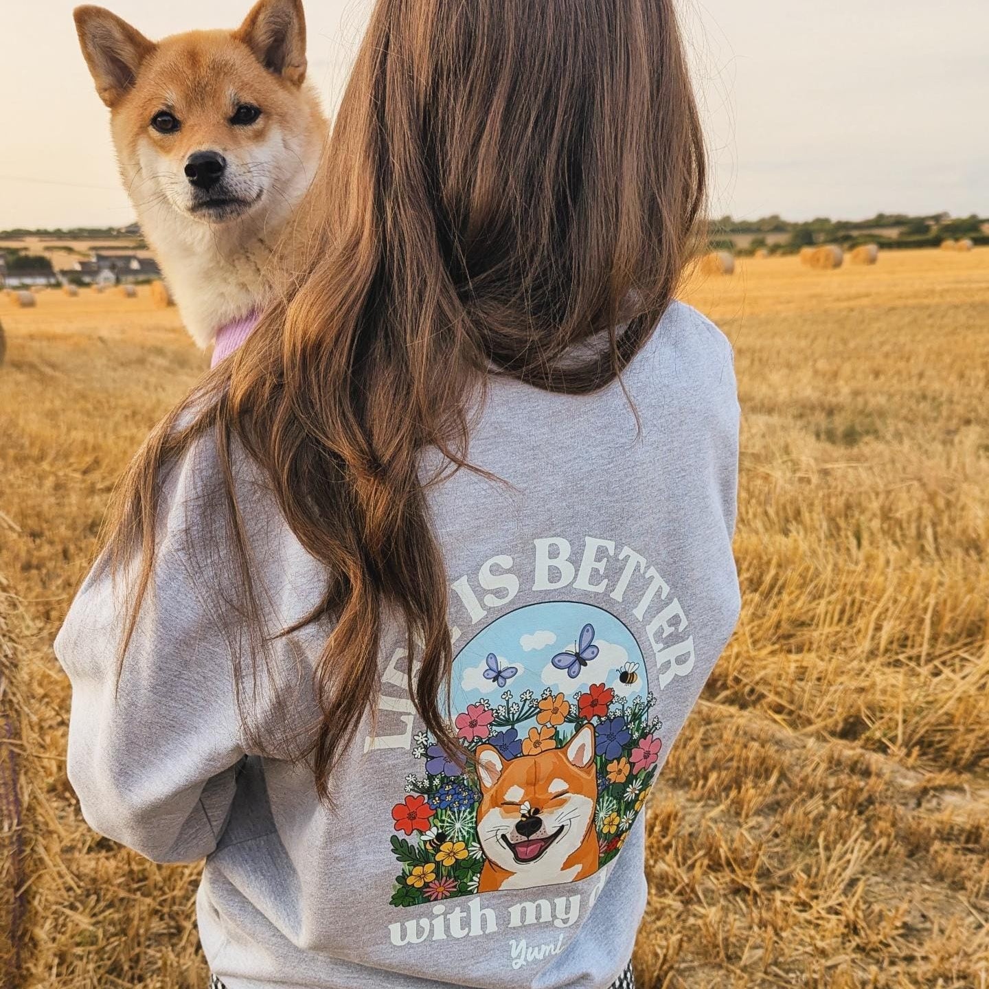 Wildflower Life is Better with your dog Sweatshirt