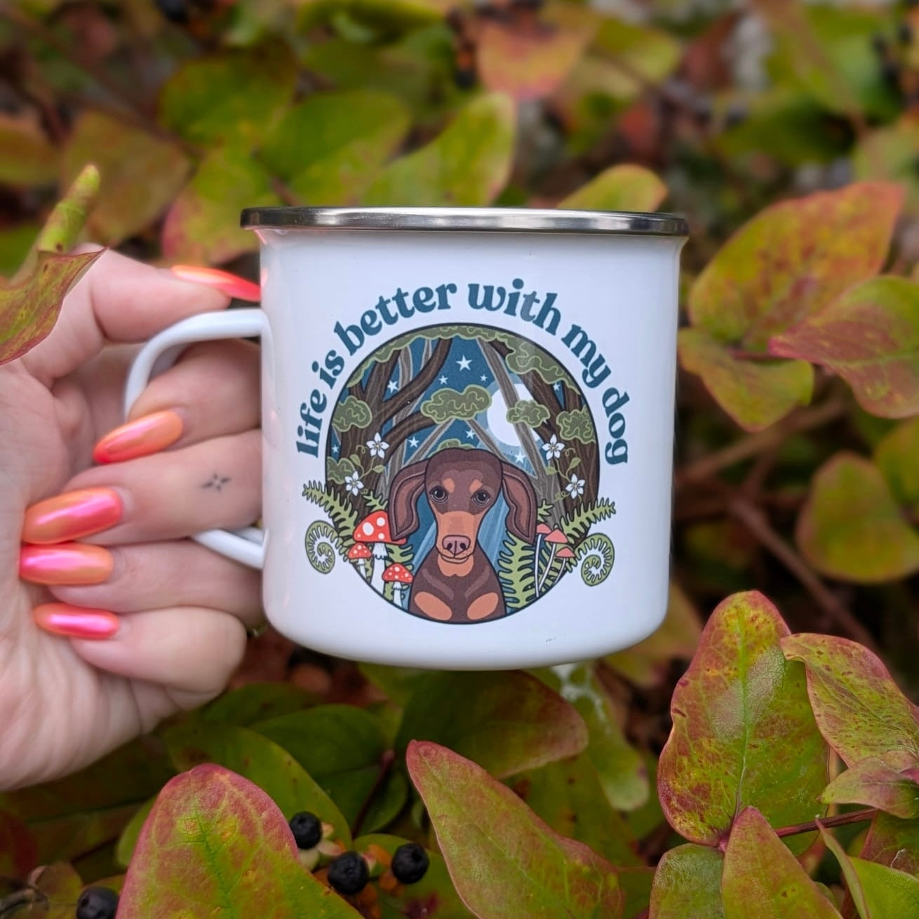 Forest Life is Better Enamel Mug