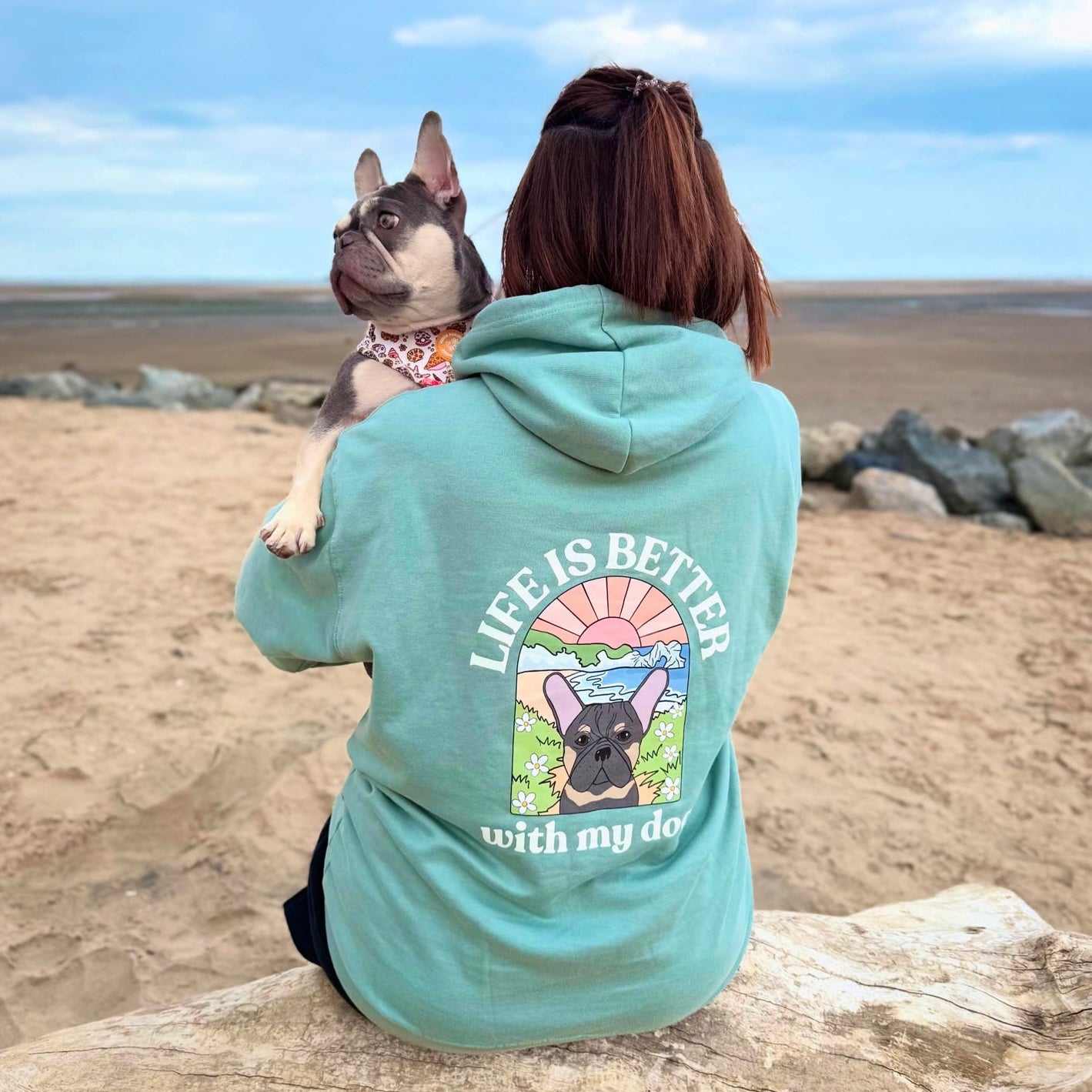 Beachy Life is Better With Your Dog Personalised Hoody