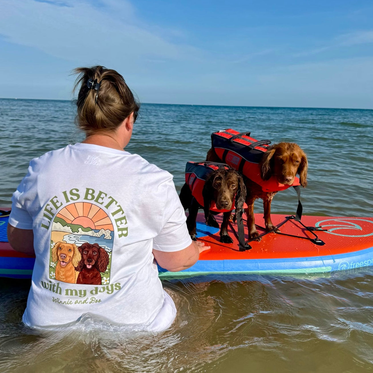 Beachy Life is Better with your dog Personalised T shirt