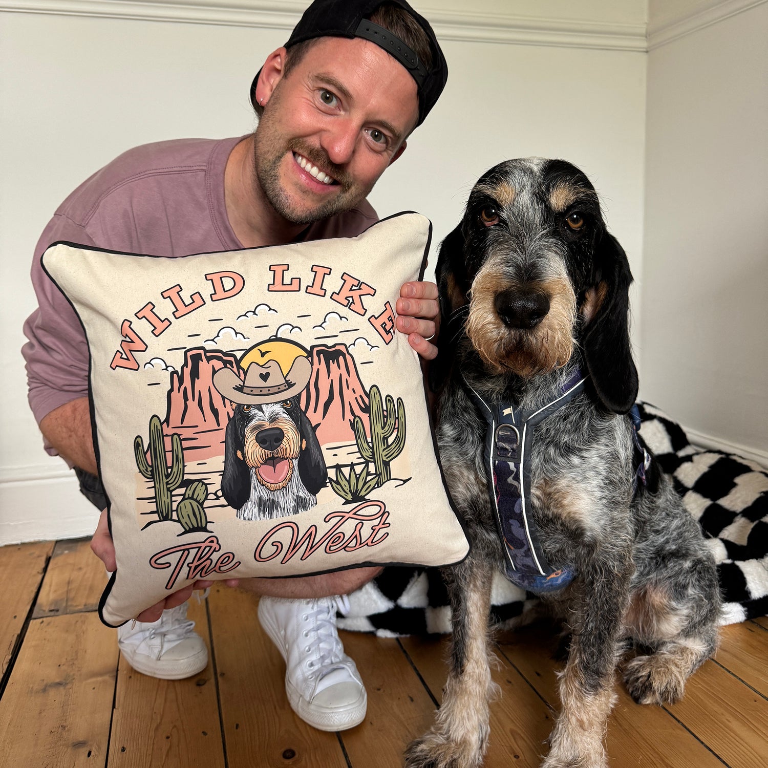 Wild Like the West Personalised Dog Cushion