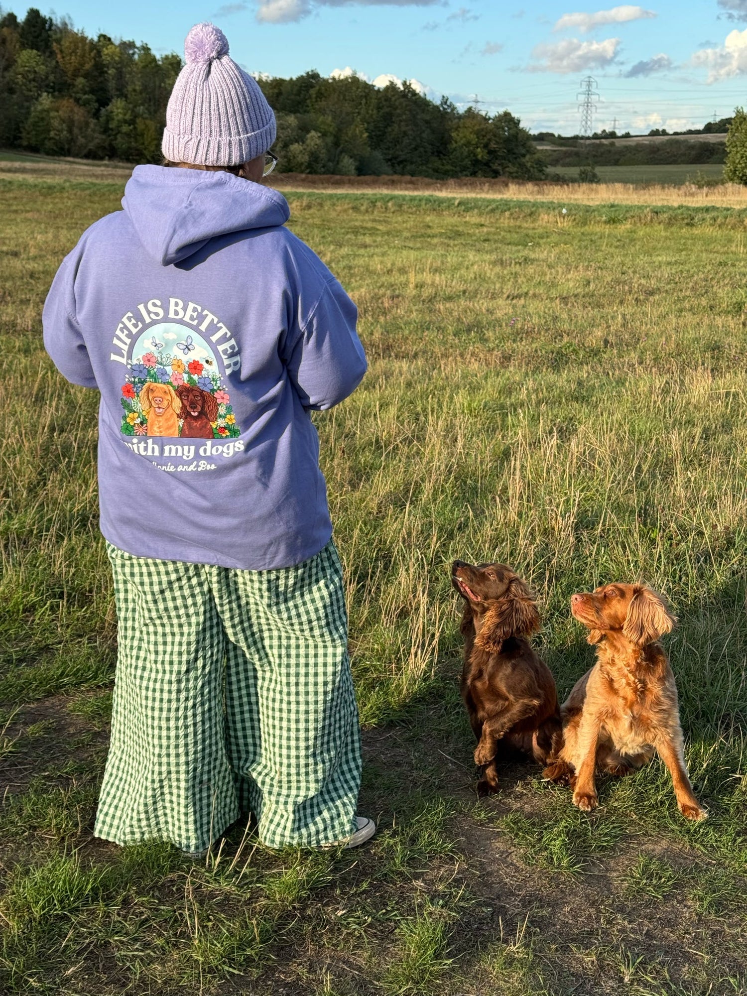 Wildflower Life is Better with your Dog Personalised Hoody