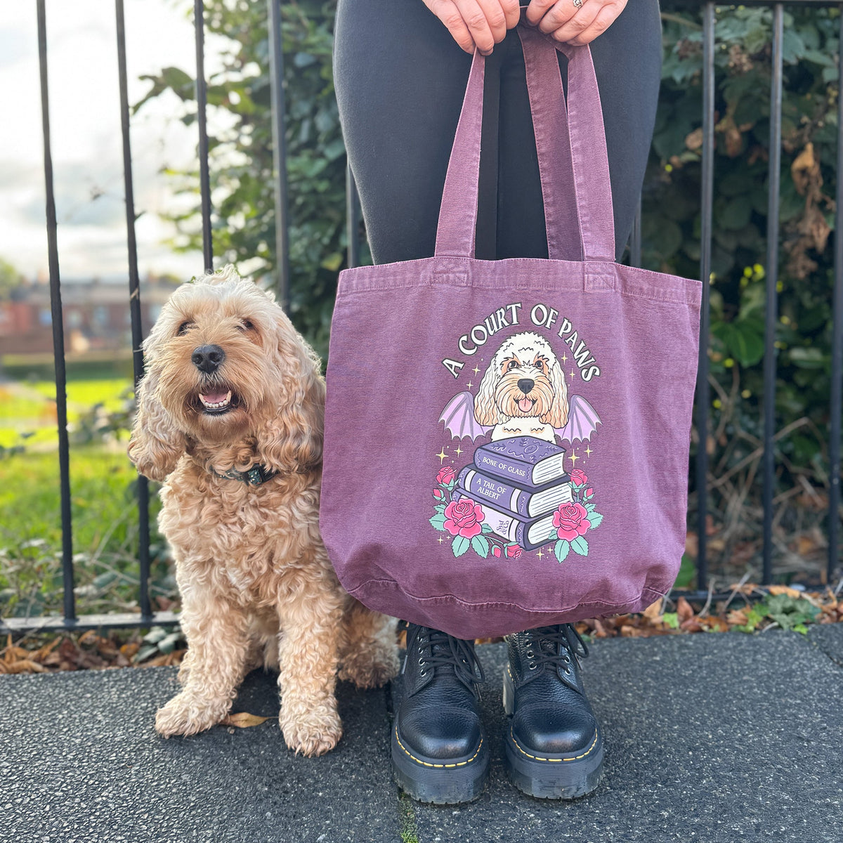 Personalised A Court of Paws Vintage Tote Bag