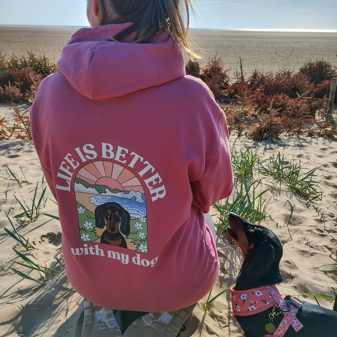 Beachy Life is Better With Your Dog Personalised Hoody