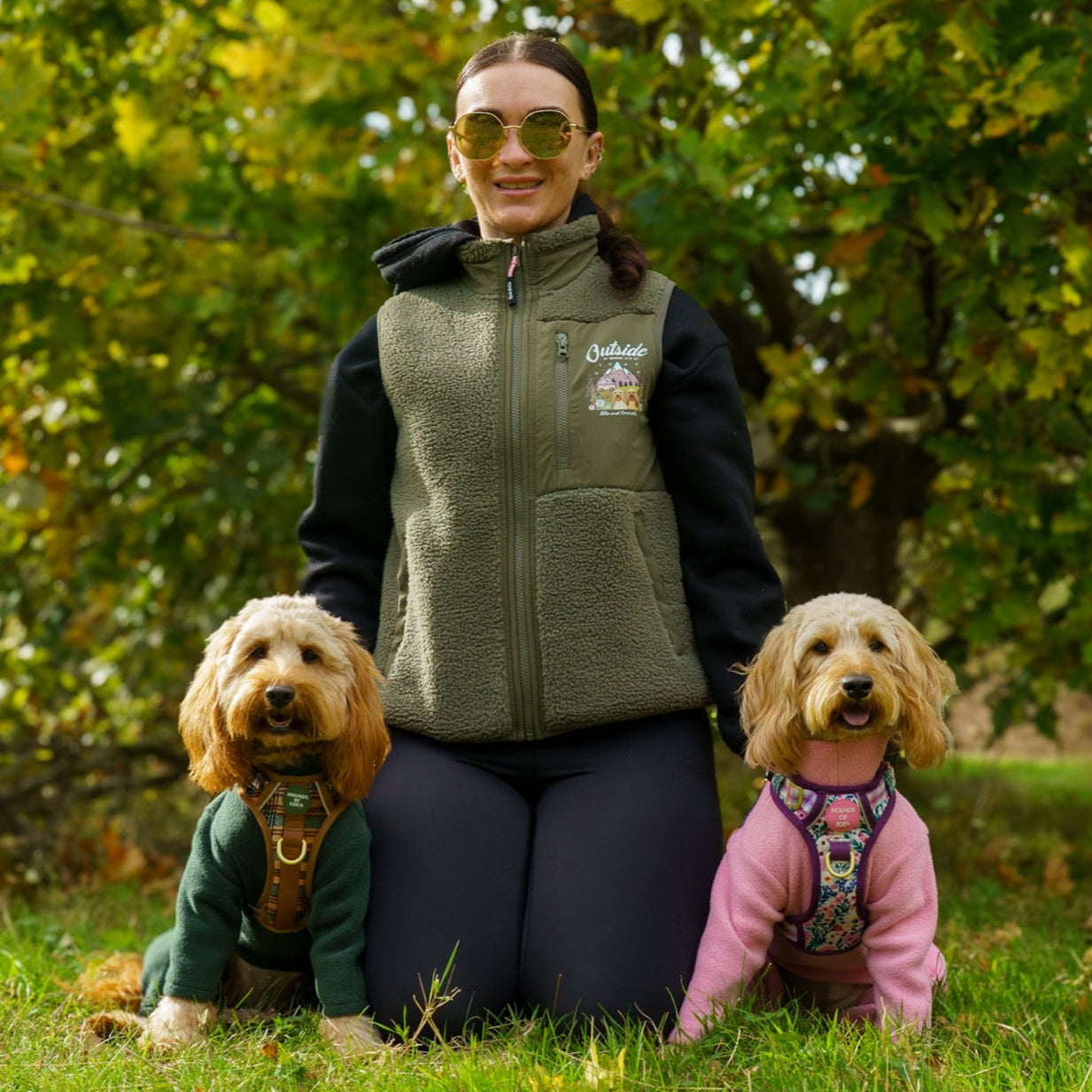 Khaki Personalised Adventure Sherpa Gilet