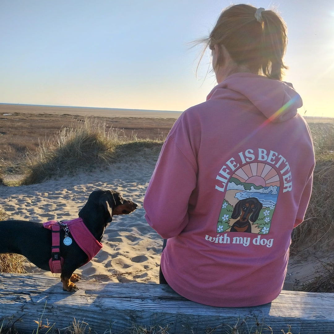 Beachy Life is Better With Your Dog Personalised Hoody