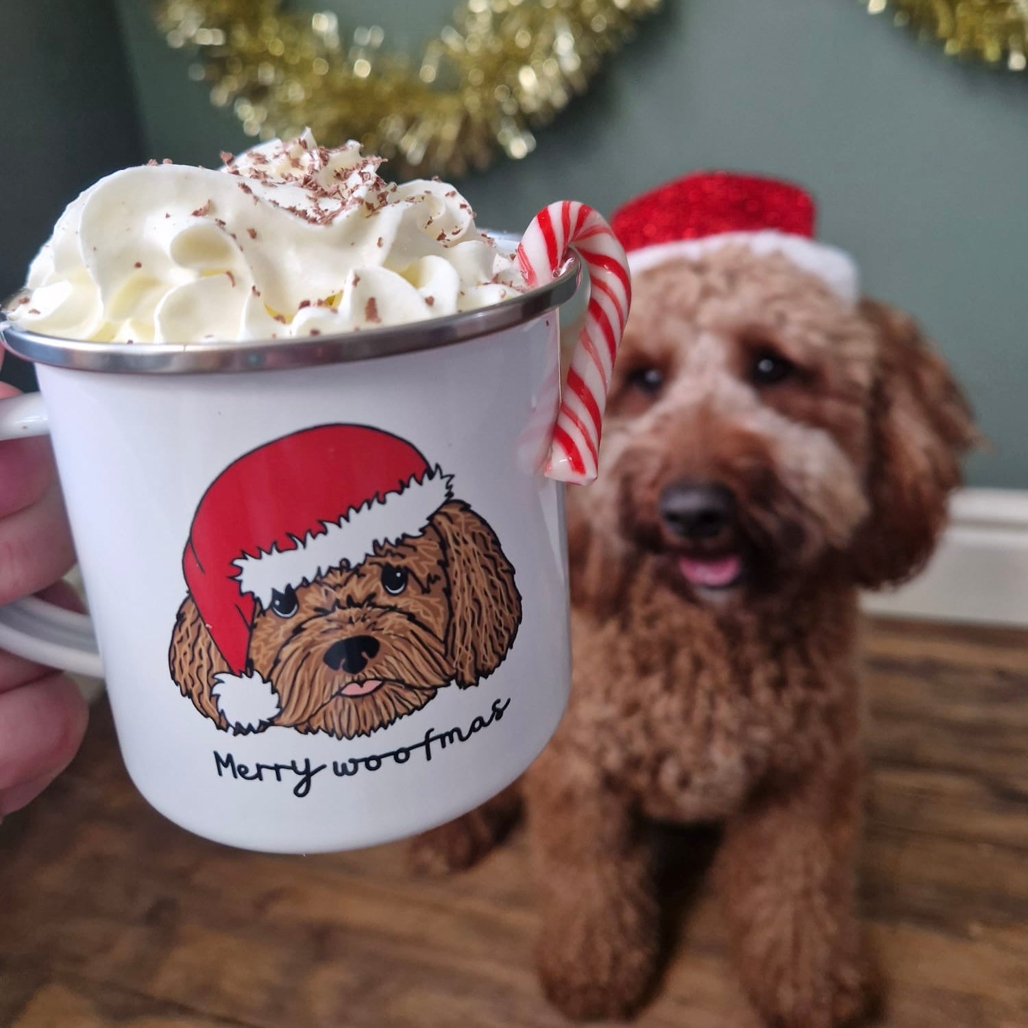 Merry Woofmas Enamel Mug