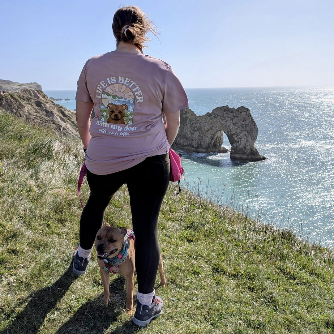 Beachy Life is Better with your dog Personalised T shirt