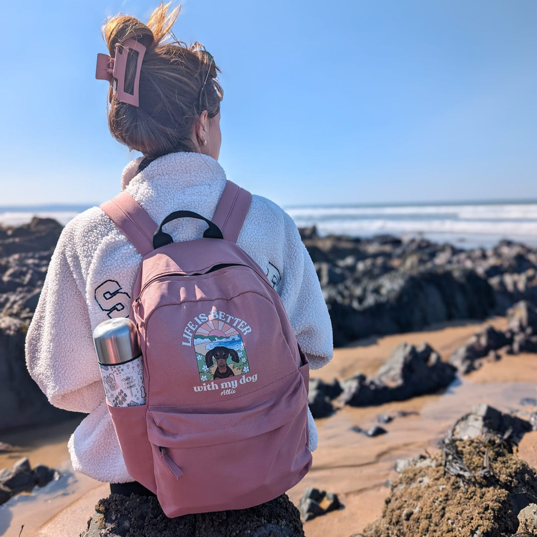 Life is Better With Your Dog Personalised Backpack