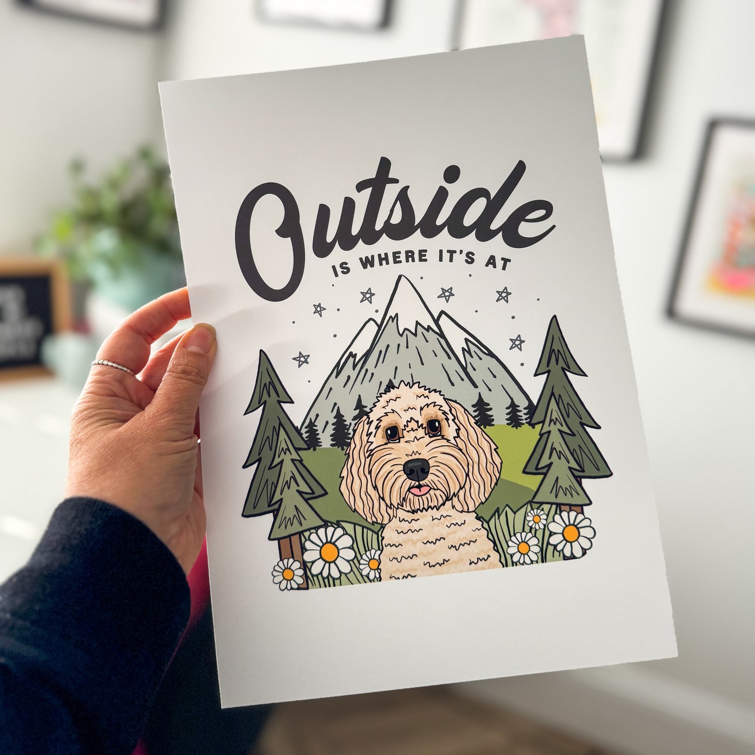 Outside Is Where It's At Personalised Print