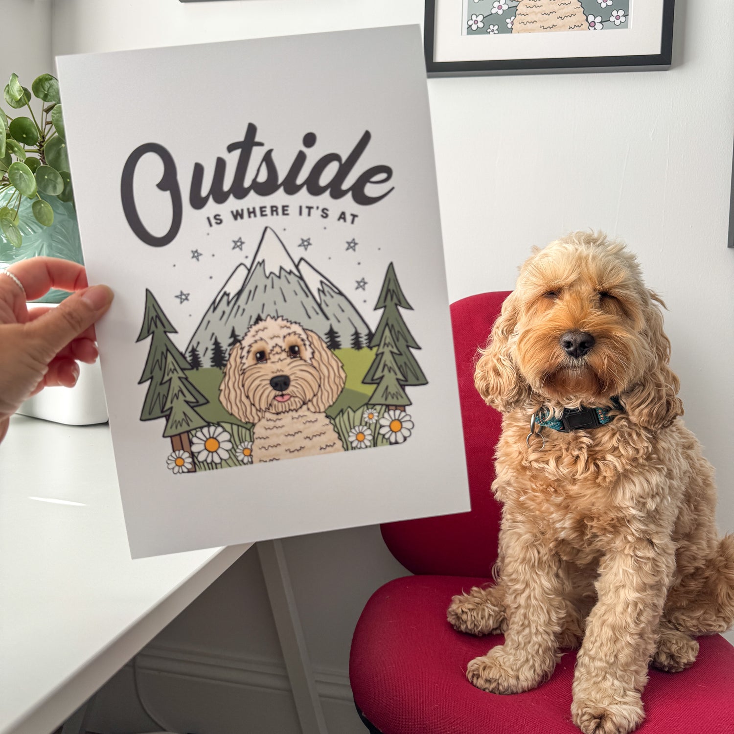Outside Is Where It's At Personalised Print