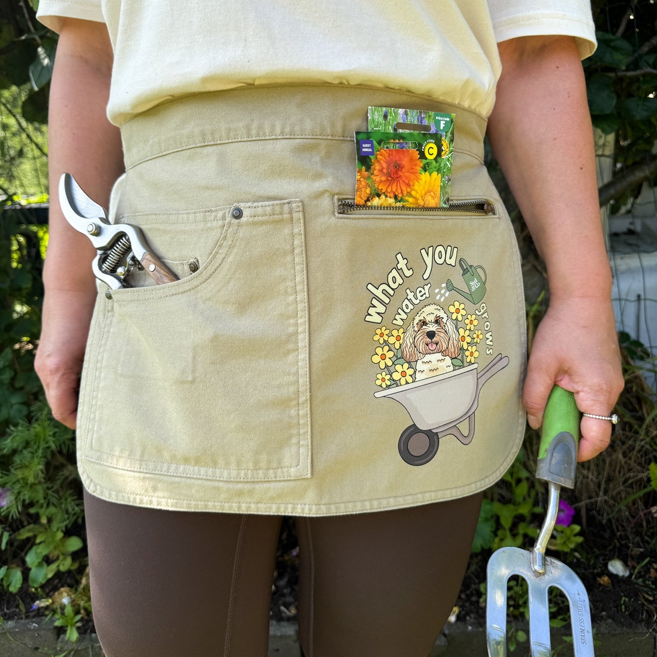 Personalised What You Water Grows Gardening Apron