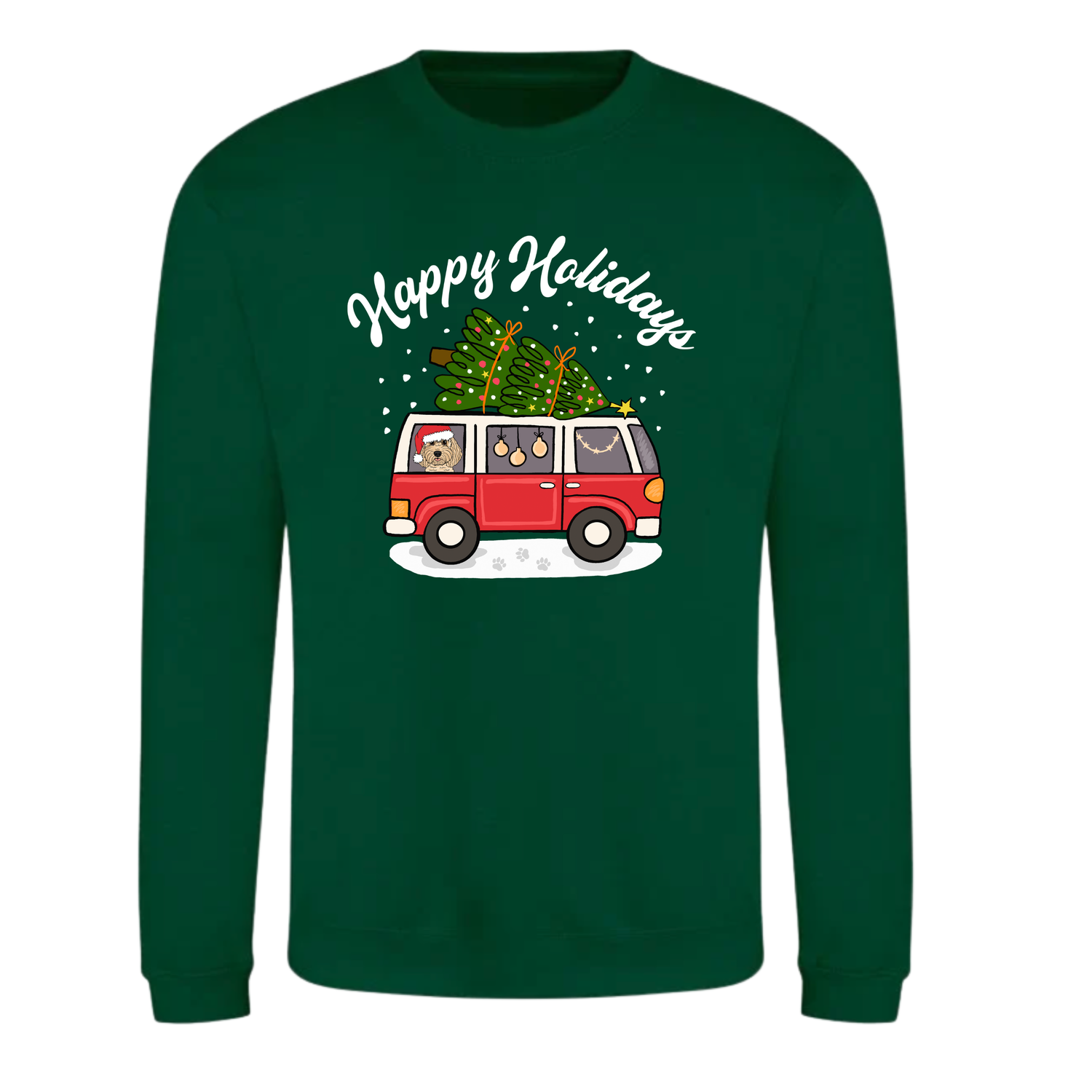 Happy Holidays Personalised Kids Christmas Jumper