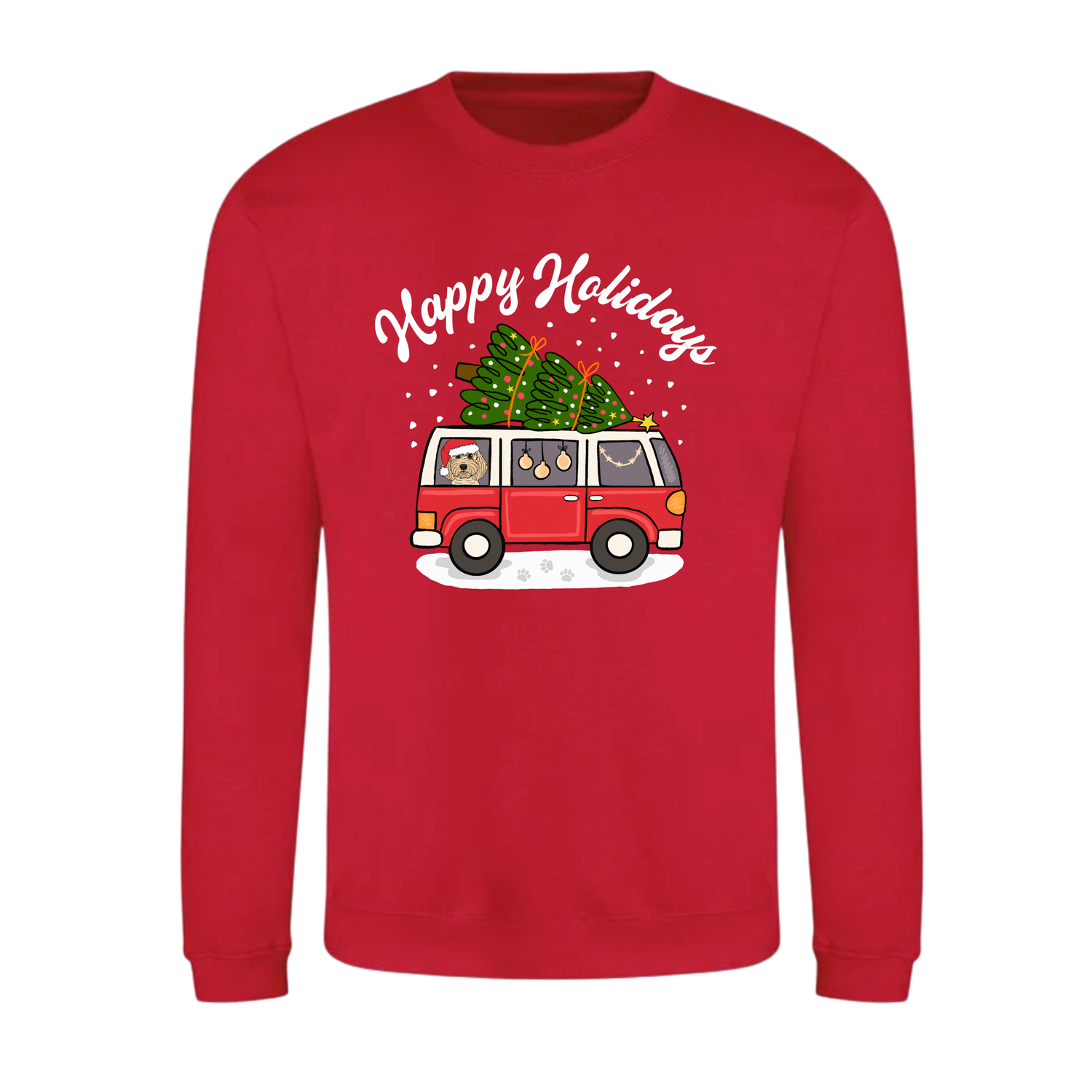 Happy Holidays Personalised Kids Christmas Jumper