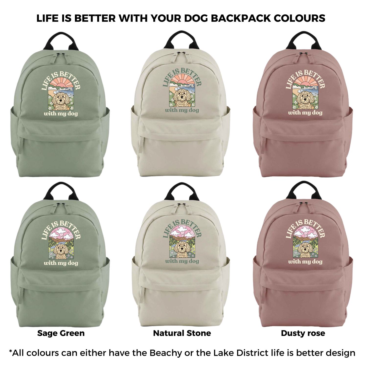 Life is Better With Your Dog Personalised Backpack