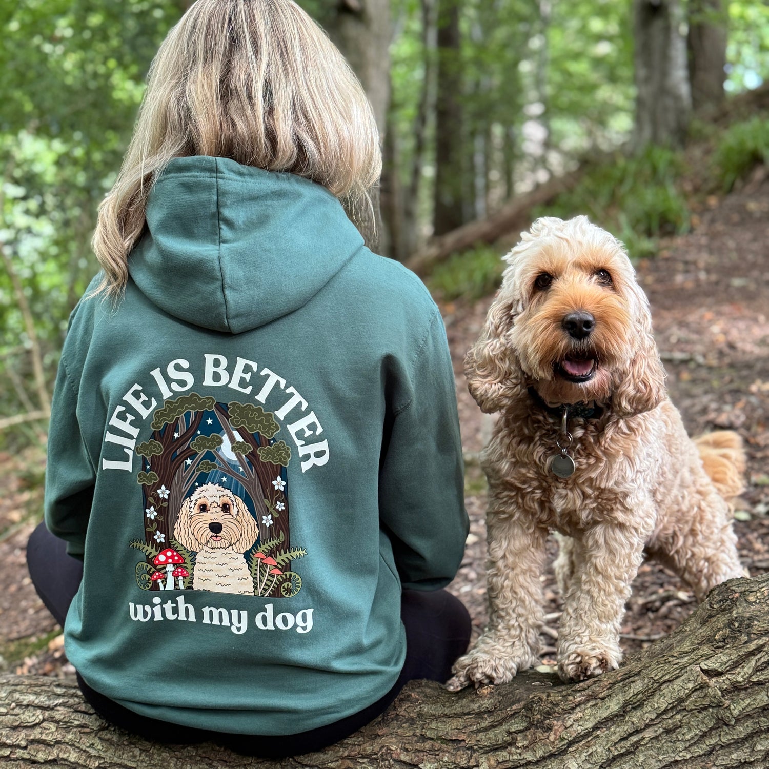 Forest Life is Better With Your Dog Personalised Hoody