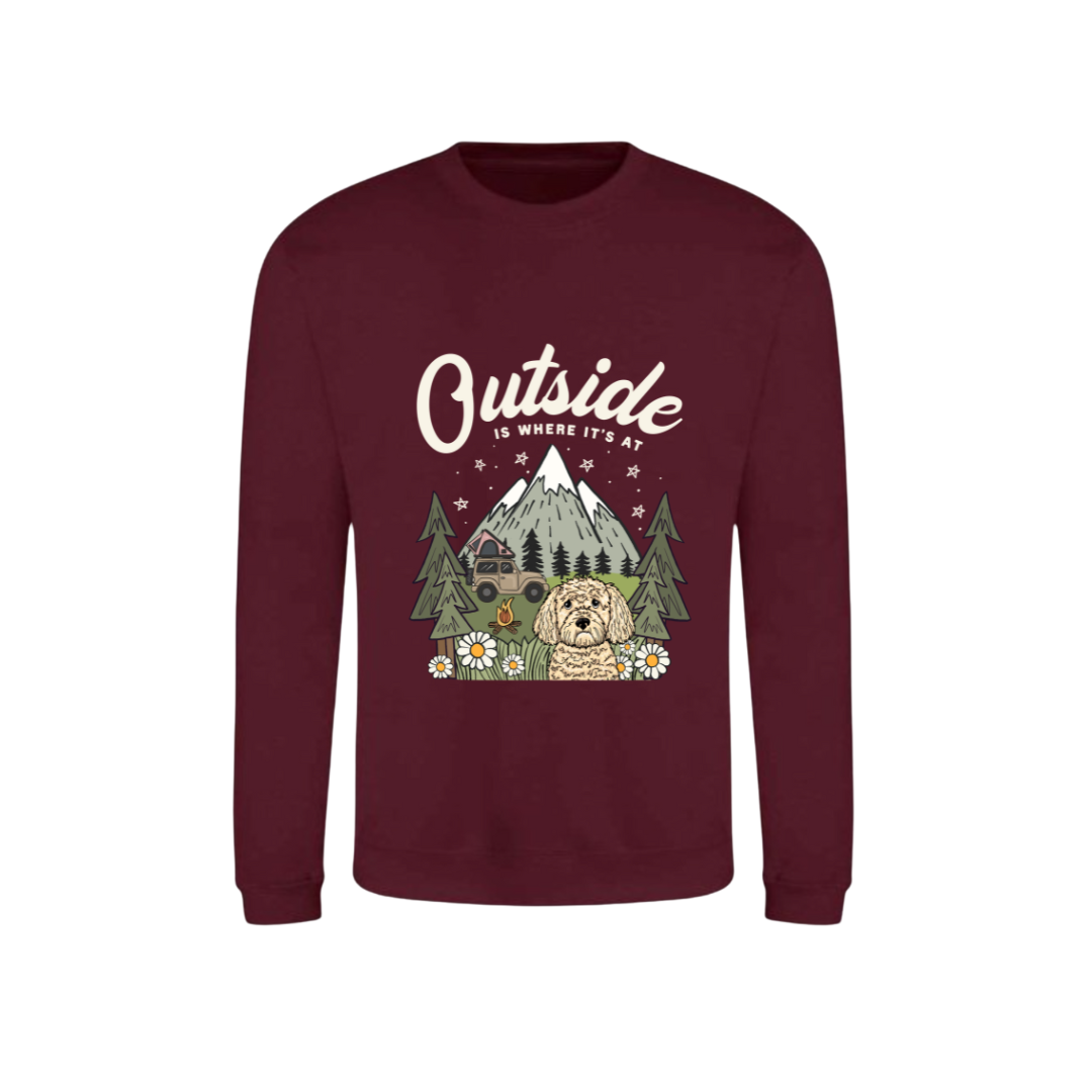 Personalised Front Print Made for Adventure Sweatshirt