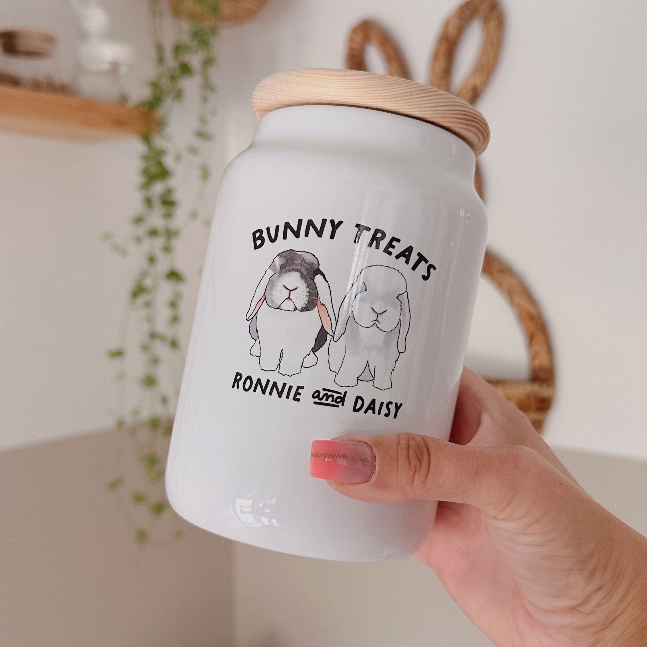 Personalised Rabbit Treat Jar