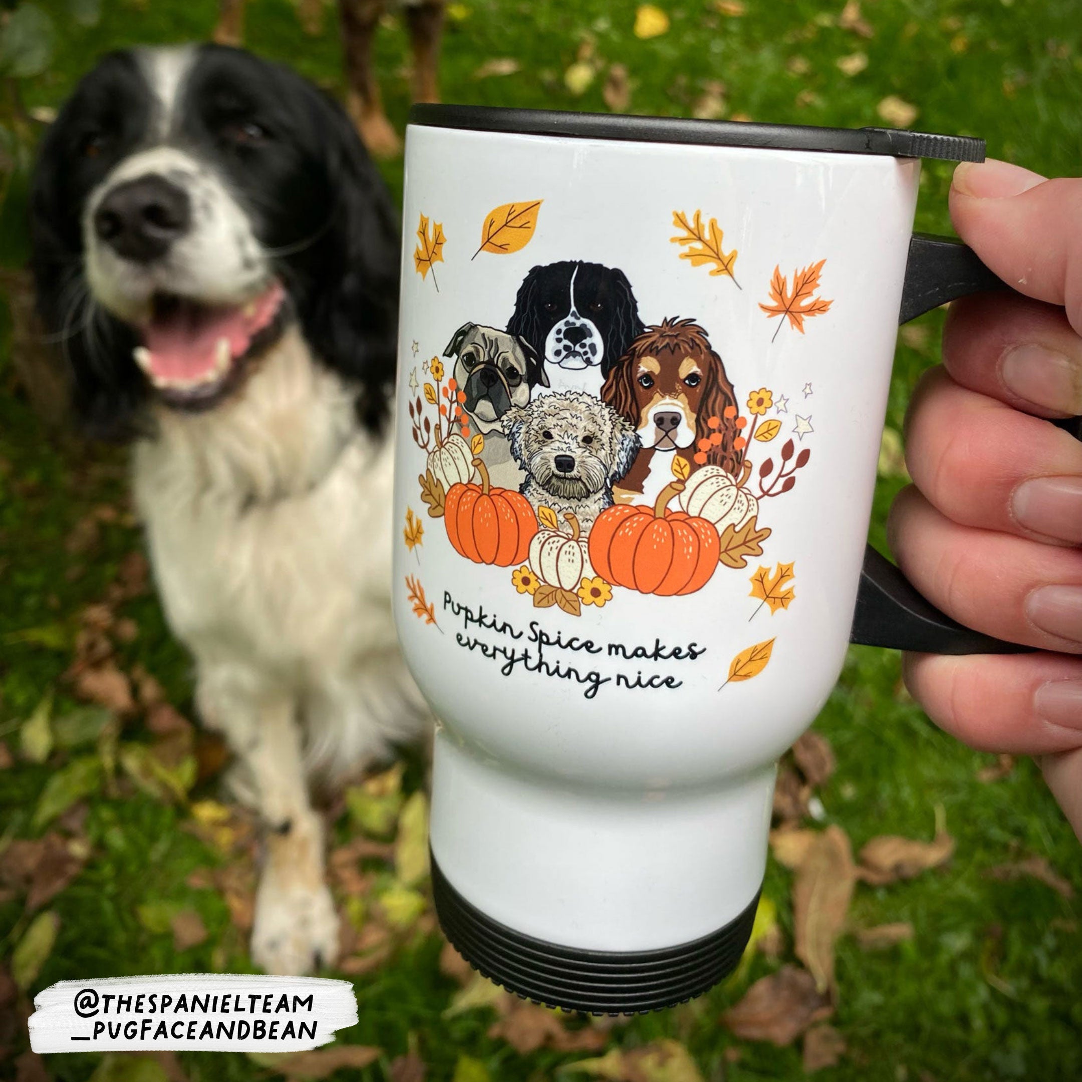 Personalised Pupkin Patch Travel Mug