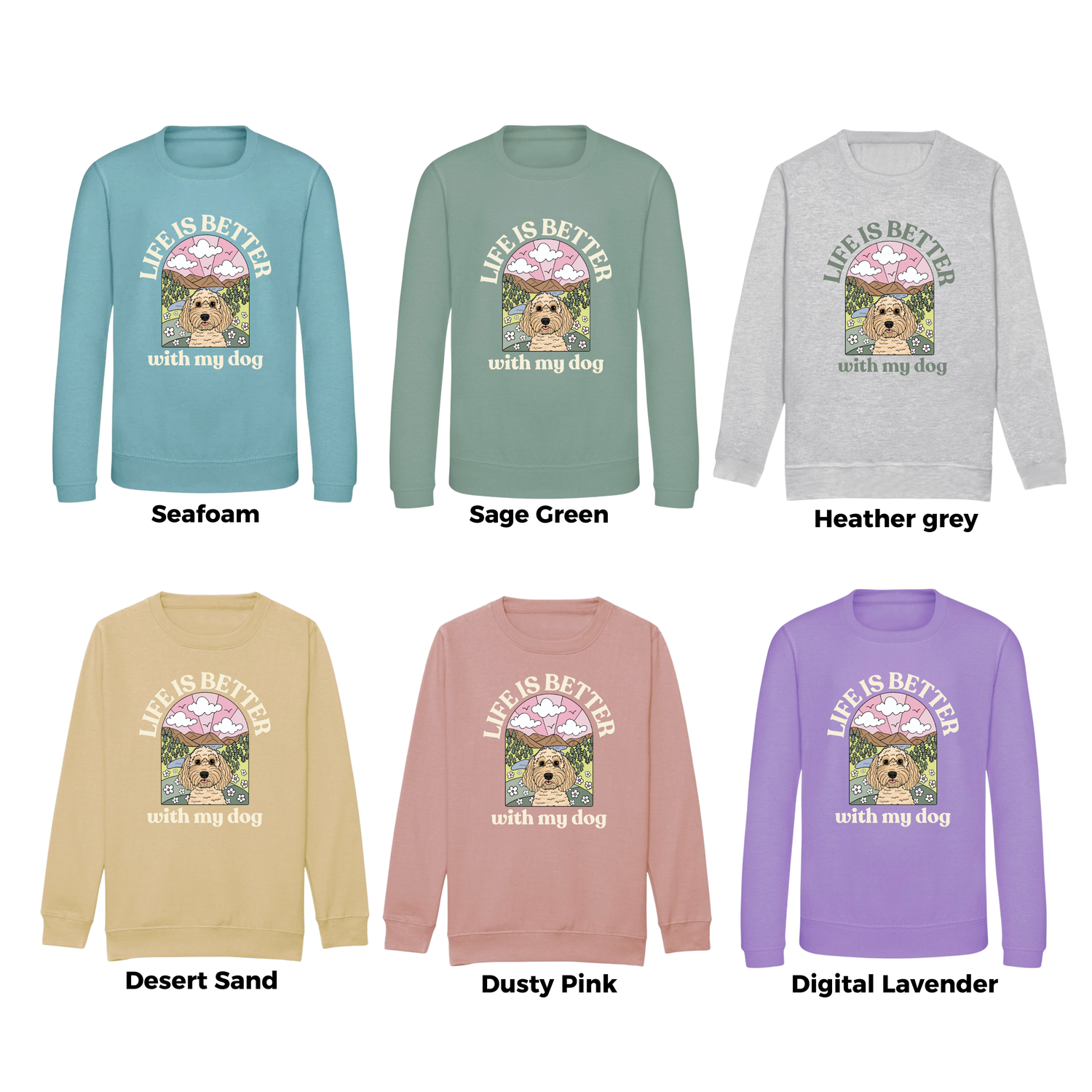 Personalised Kids Life is Better with your dog Sweatshirt